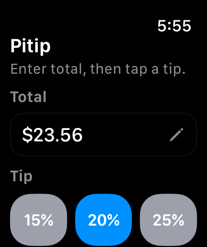 Pitip on Apple Watch